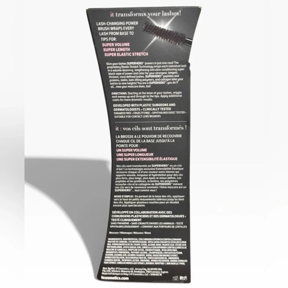 It Cosmetic SUPERHERO ELASTIC STRETCH VOLUMIZING AND LENGTHENING MASCARA NIB